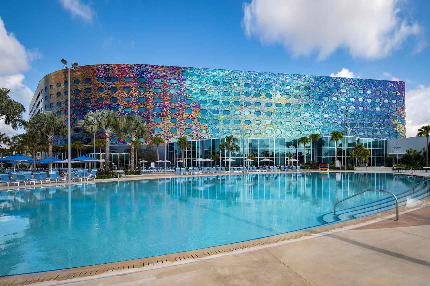 Exterior rendering of the Universal Stella Nova Resort under a clear sky.
