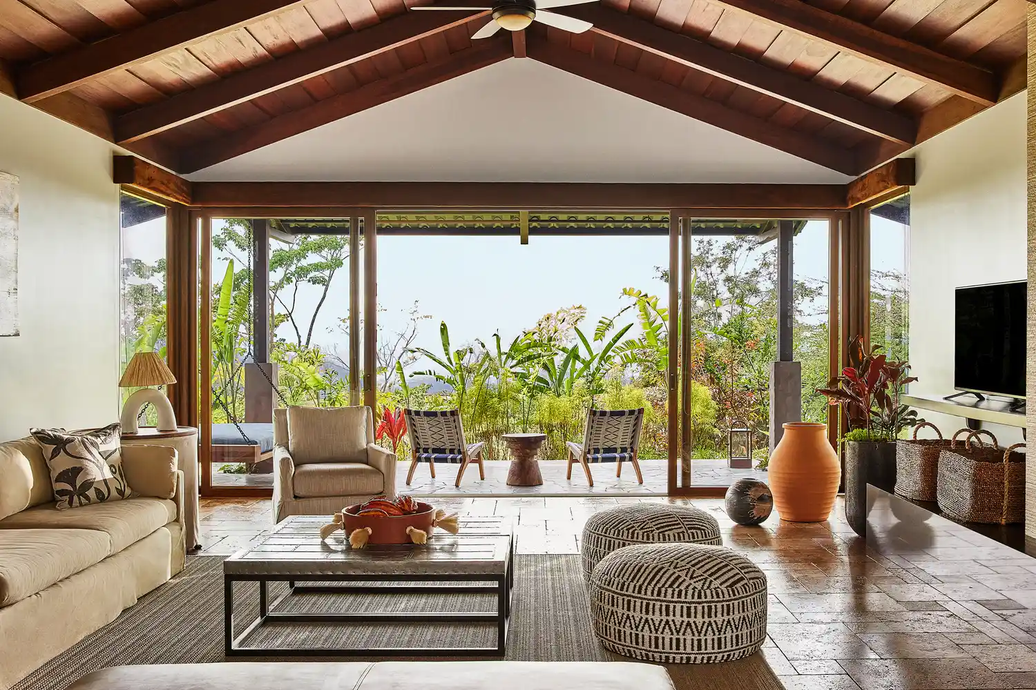The elegant and airy living area of a Casa Grande suite at Hacienda AltaGracia.