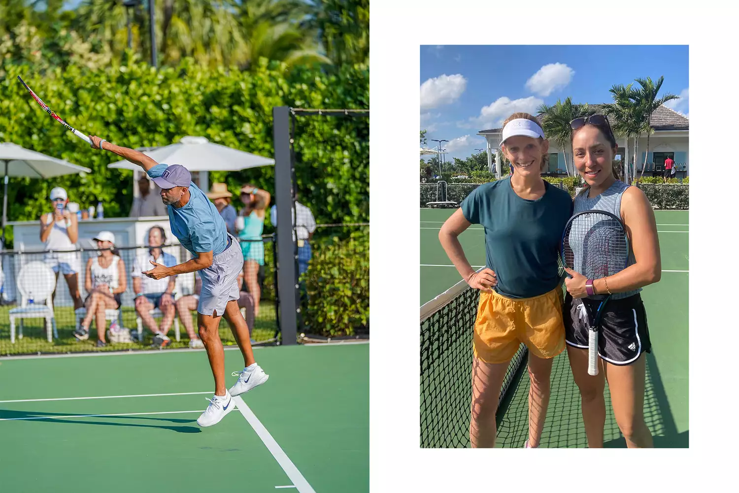 Cliff Drysdale tennis Bahamas coaching featuring James Blake and Jessica Pegula.