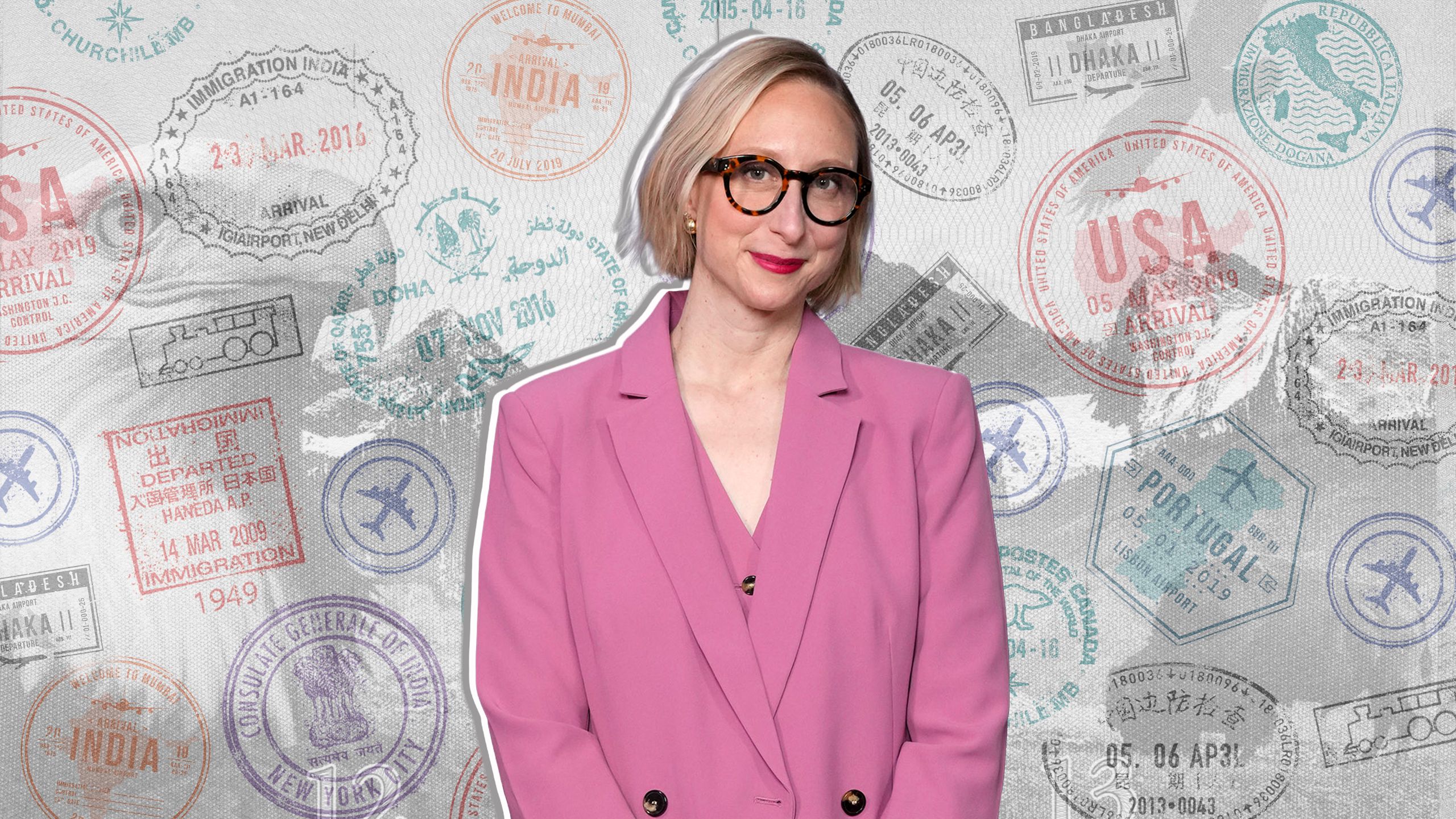 Portrait of author Emma Straub wearing a blazer.