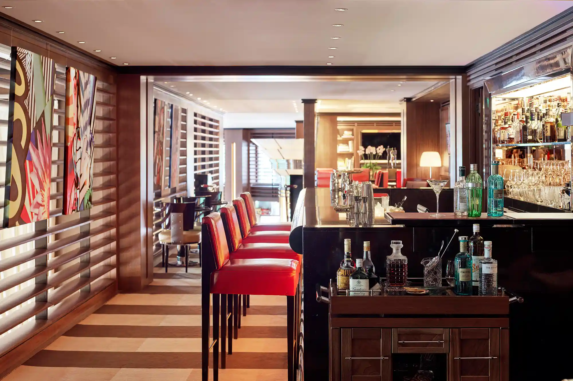 The sophisticated interior of BAR45