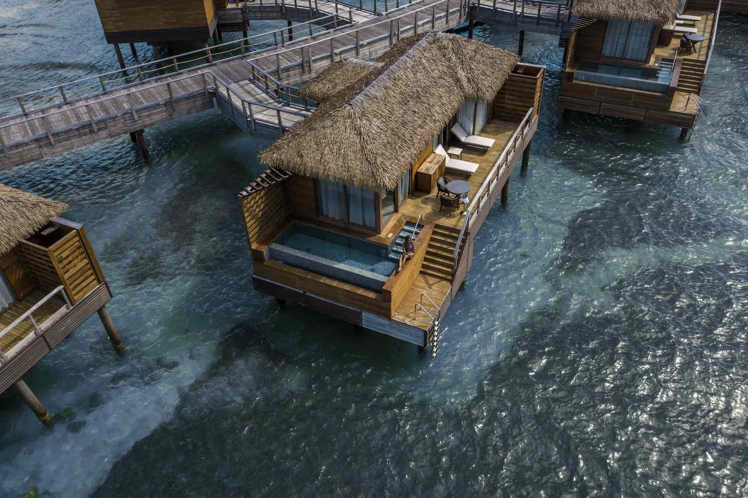 Wide shot of the Princess Senses the Mangrove resort grounds and beachfront.