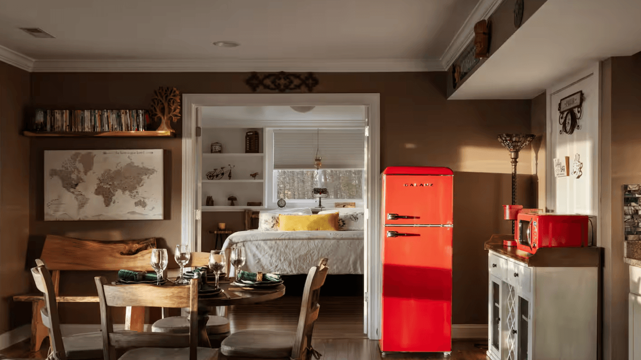 An innovative architectural rental property that serves as a primary travel destination.