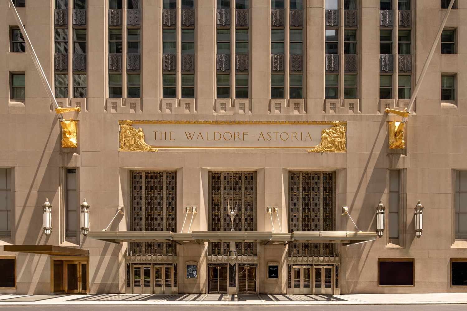 A primary visual representation of the Waldorf Astoria New York following its $2 billion renovation.