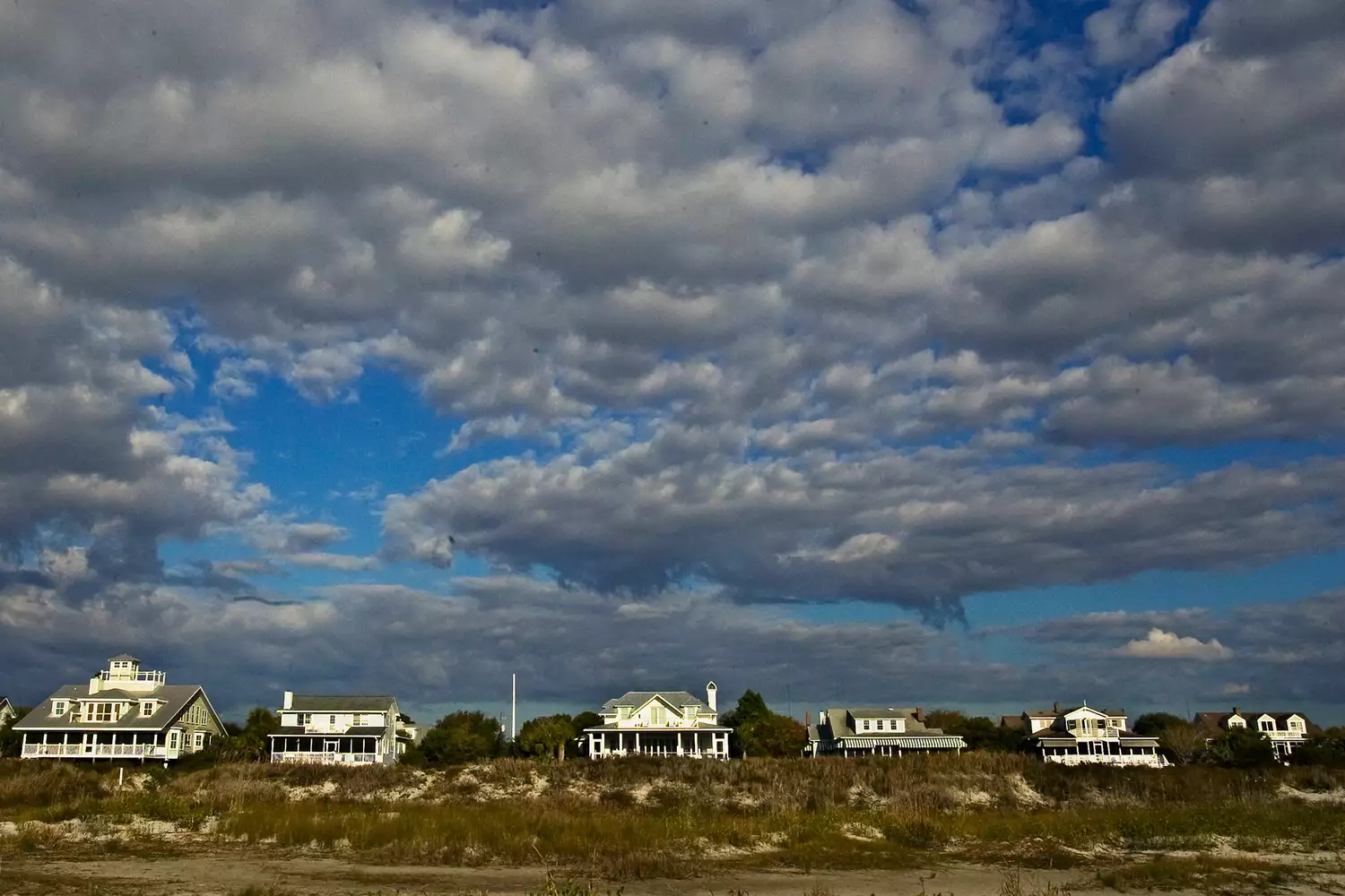 Charming coastal homes on the shore of Sullivan's Island.